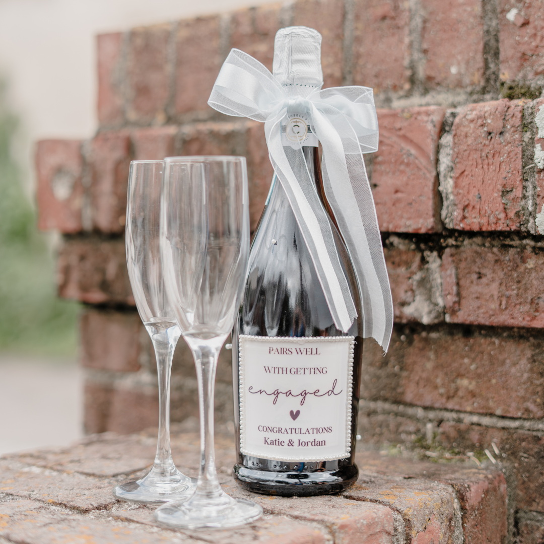 Our photographer surprised us with a bottle of champagne to celebrate the big moment!