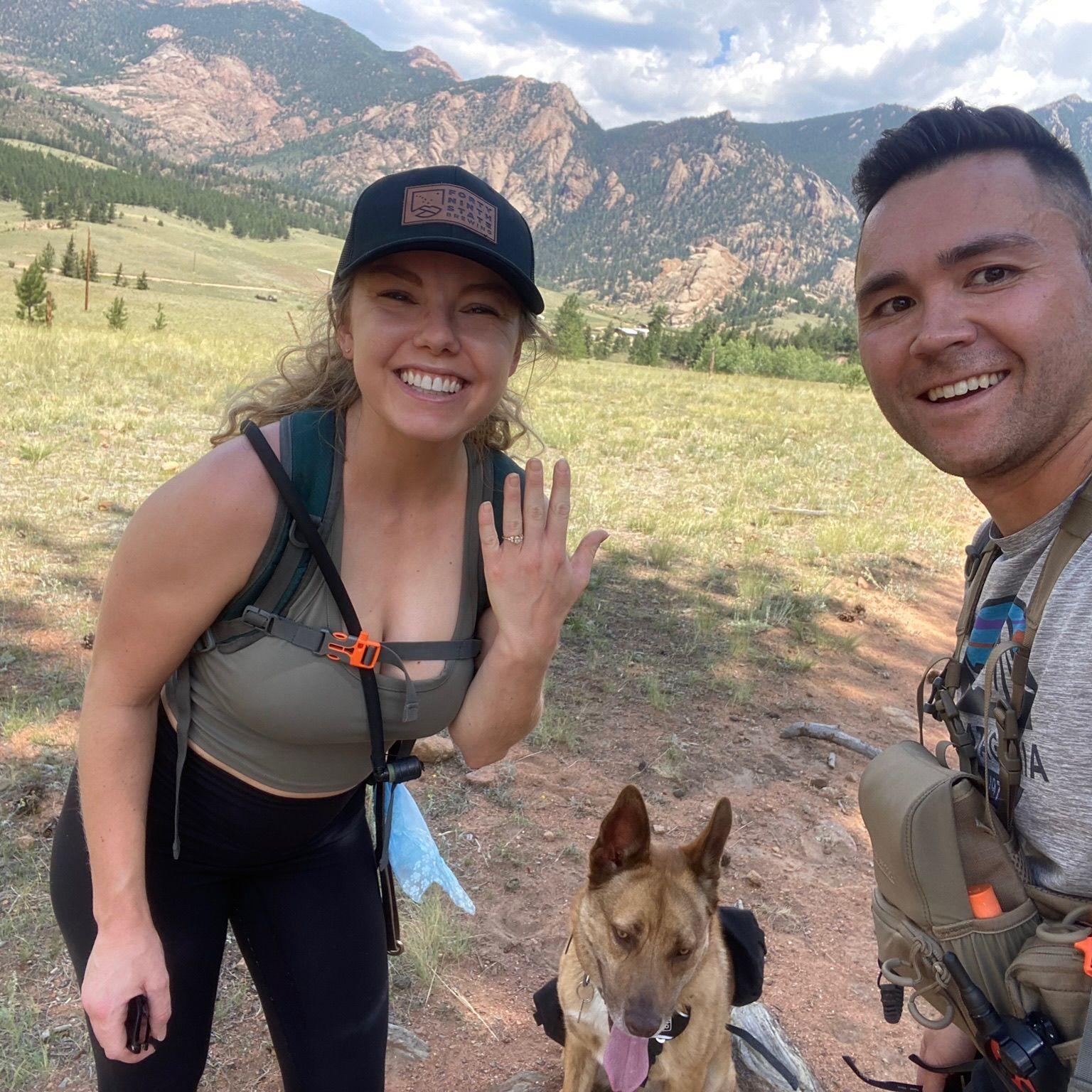 Naturally, we had to celebrate our engagement with another hike!