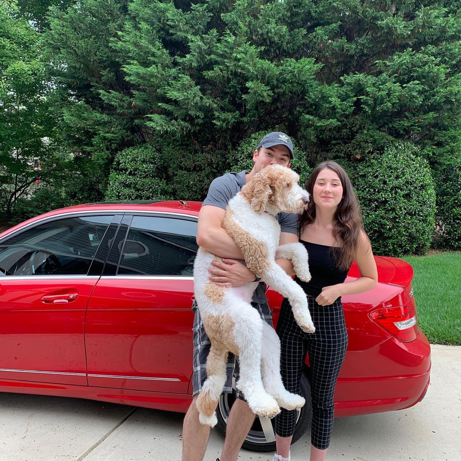Here is when John took Haygan up to North Carolina to meet his family. (And baby Willow)