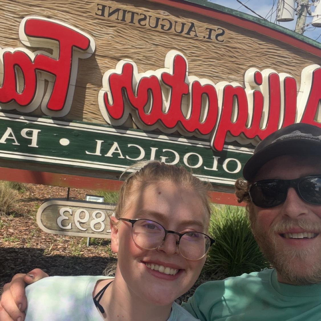 Jess and Gregory visiting St. Augustine’s Alligator Farm.