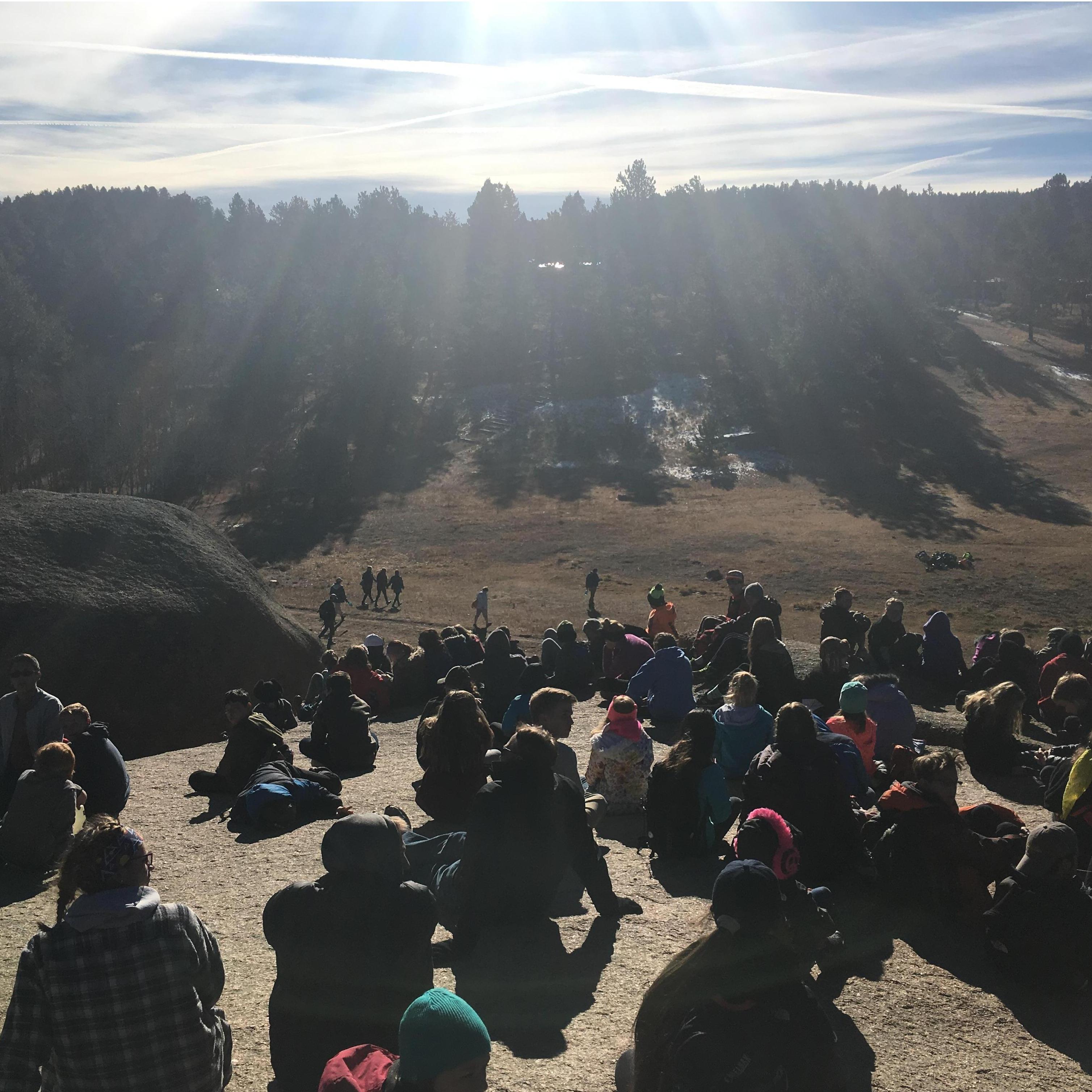 Sunday Rocks, the culmination of a week at High Trails Outdoor Education Center