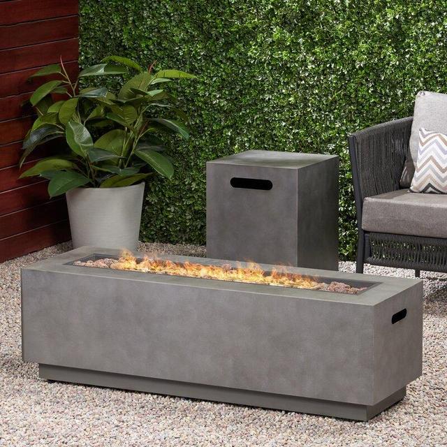 Estelle 15'' H x 48'' W Iron Propane Outdoor Fire Pit