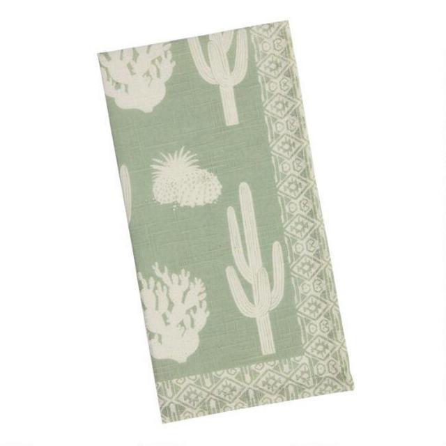 Sage Green Cactus Desert Napkins Set of 4