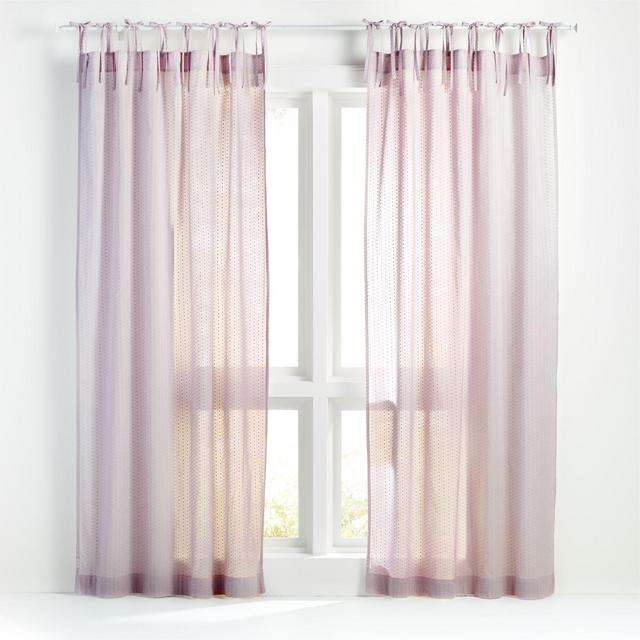 63" Sheer Dobby Lilac Curtain Panel