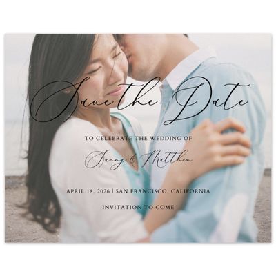 Black Wedding Digital Save the Date - Opaline Photo