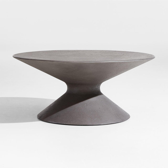Posada Grey Concrete 36" Round Indoor/Outdoor Coffee Table