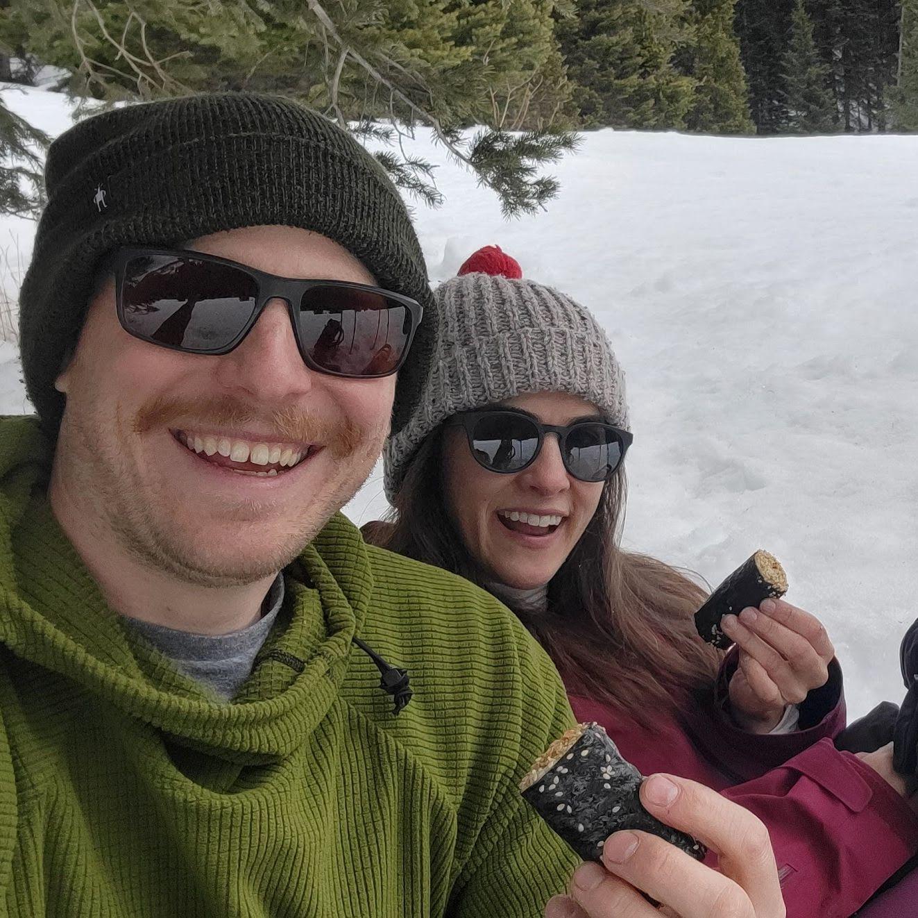 Sushi and snowshoes!