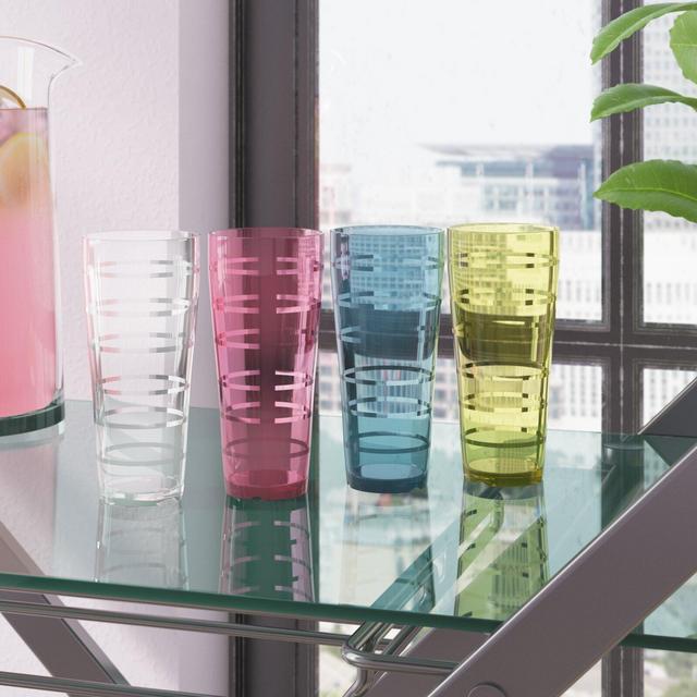 Veronica 8 Piece 26 oz. Acrylic Drinking Glass Set