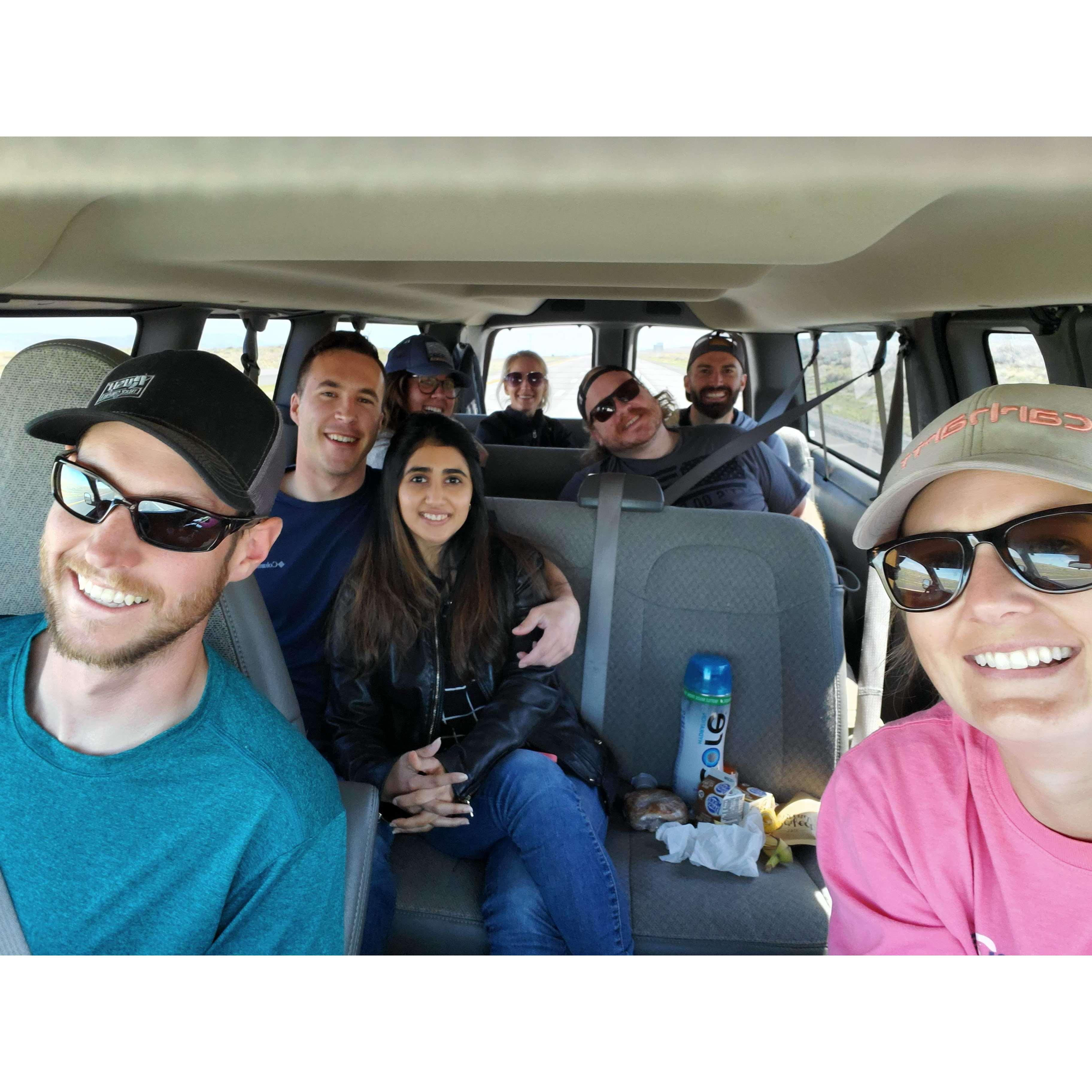 Road trip in the van with Casey's friends (now also my friends:)) to Trevor and Melissa's wedding in Reno!