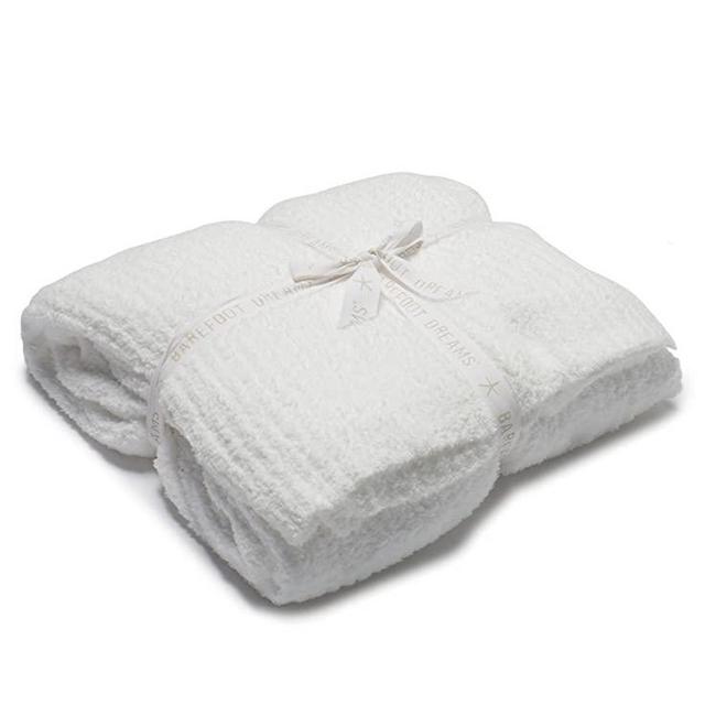 Barefoot Dreams CozyChic Ribbed Bed Blanket Full/Queen White