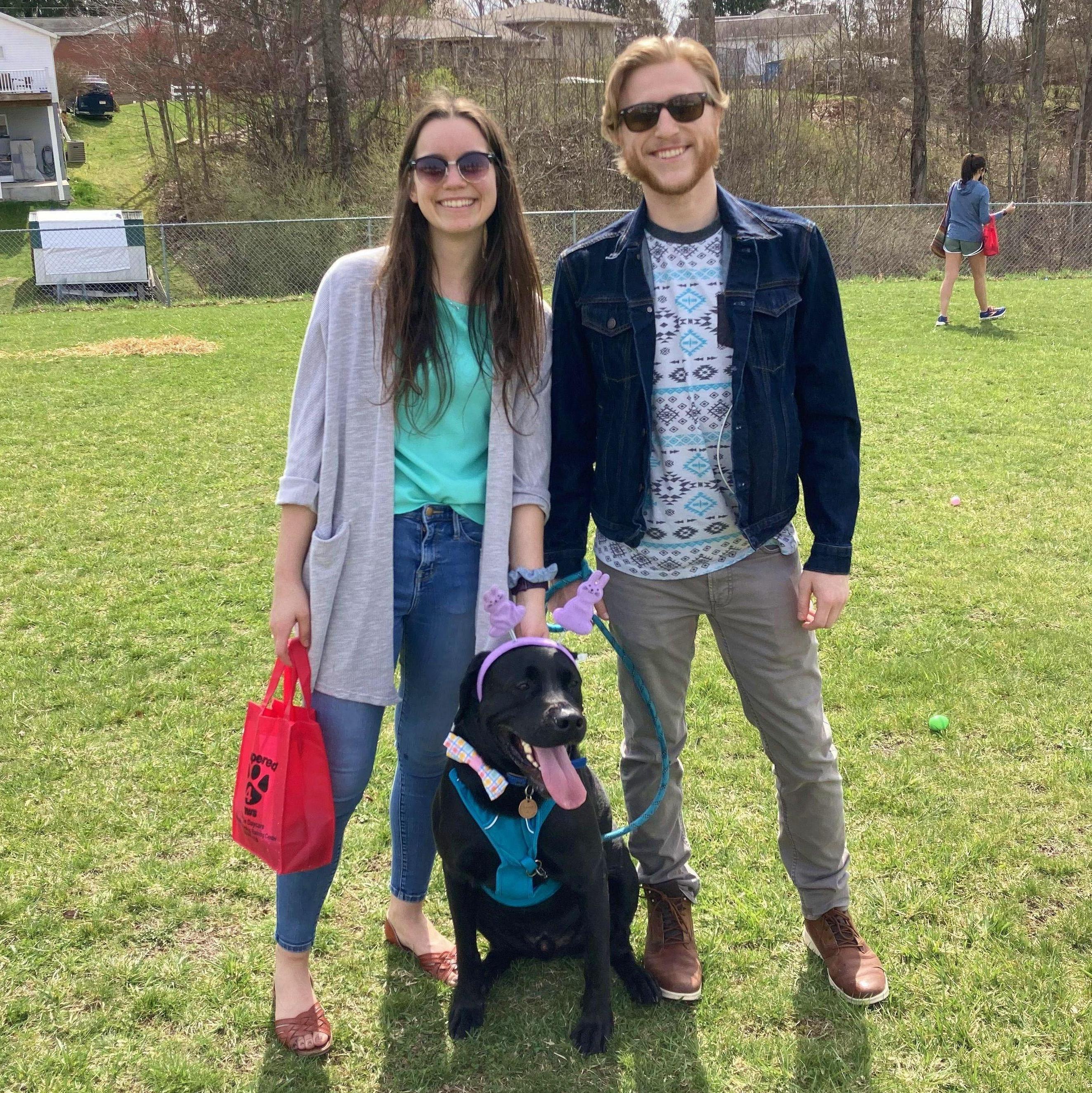 March 2021. Morgantown, West Virginia. Dog Easter Egg Hunt.