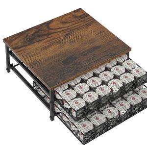 Coffee Pod Holder For Counter, Coffee Pod Drawer for K Cup Storage Drawer Holder, 72 Capacity Pods Storage Organizer Cups Capsule with Sliding Baskets for Coffee Station, Black