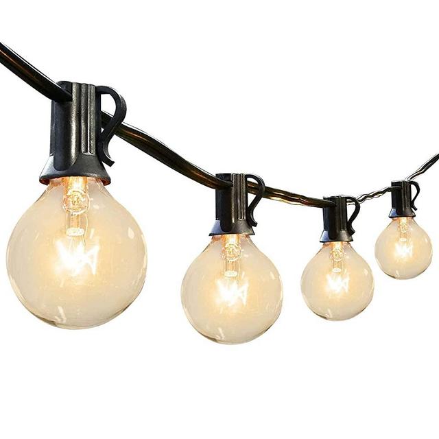 Indoor Outdoor Globe String Lights 100ft, Outside Patio Lights with 110 Dimmable G40 Edision Bulbs(10 Spare), UL Listed Weatherproof Hanging Lights for Apartment Backyard Bistro Balcony Camping Decor