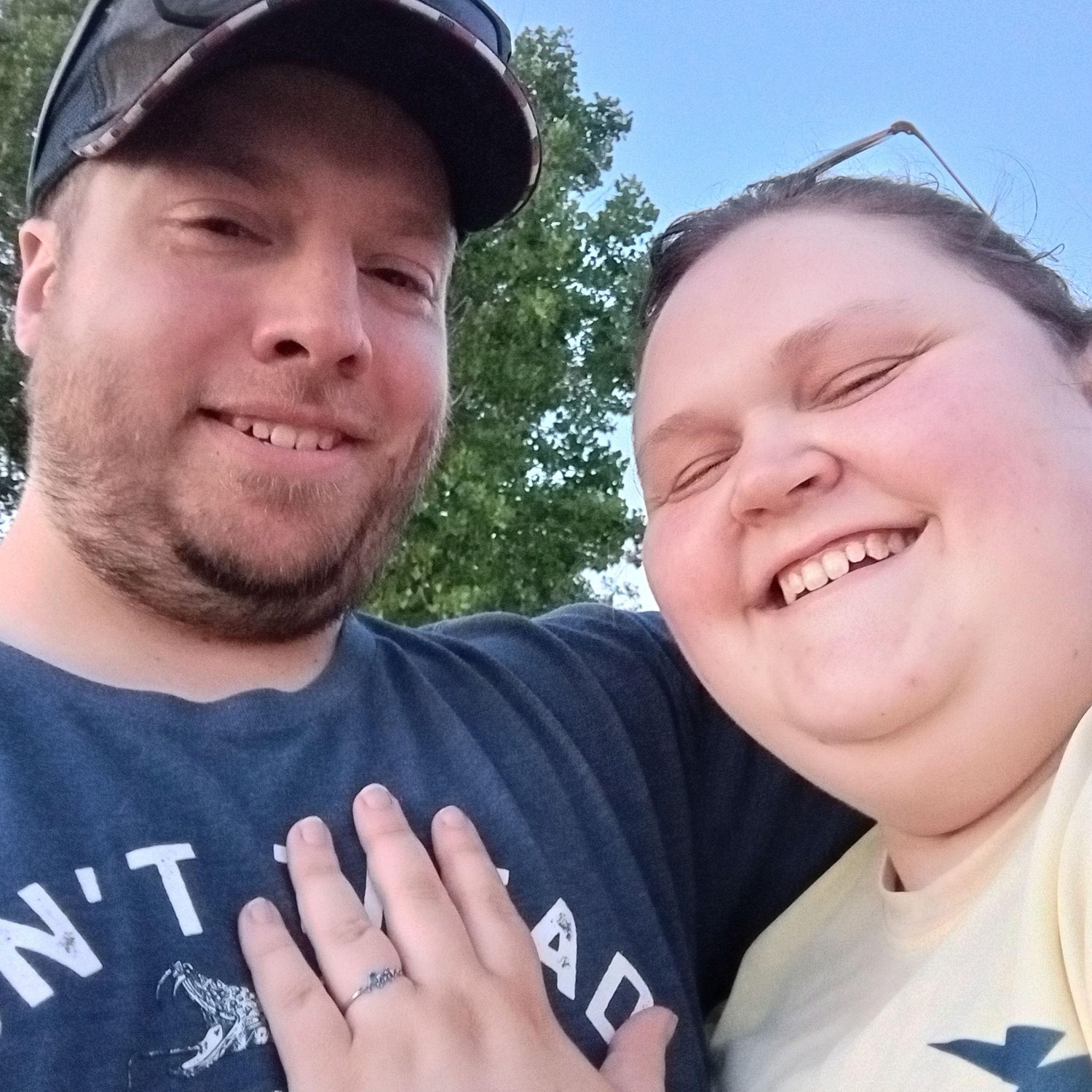 Photo we took after getting Engaged.
