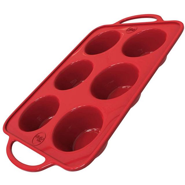 Jumbo Muffin Pan With Sturdy Handles - 6 Cup Large Texas Cupcake Pan
