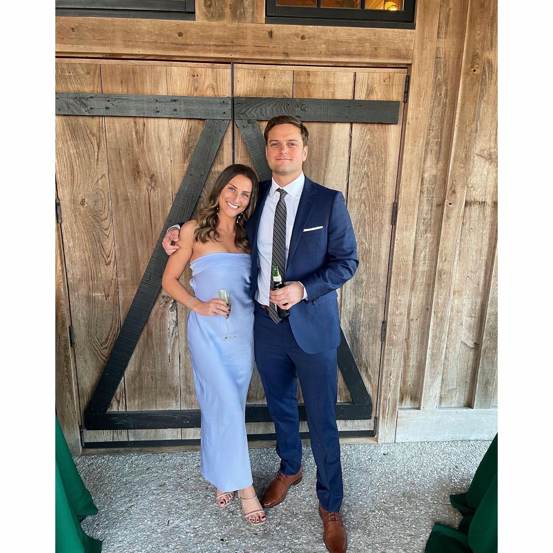 At the wedding of our best friends ... the ones who are the reason we met!