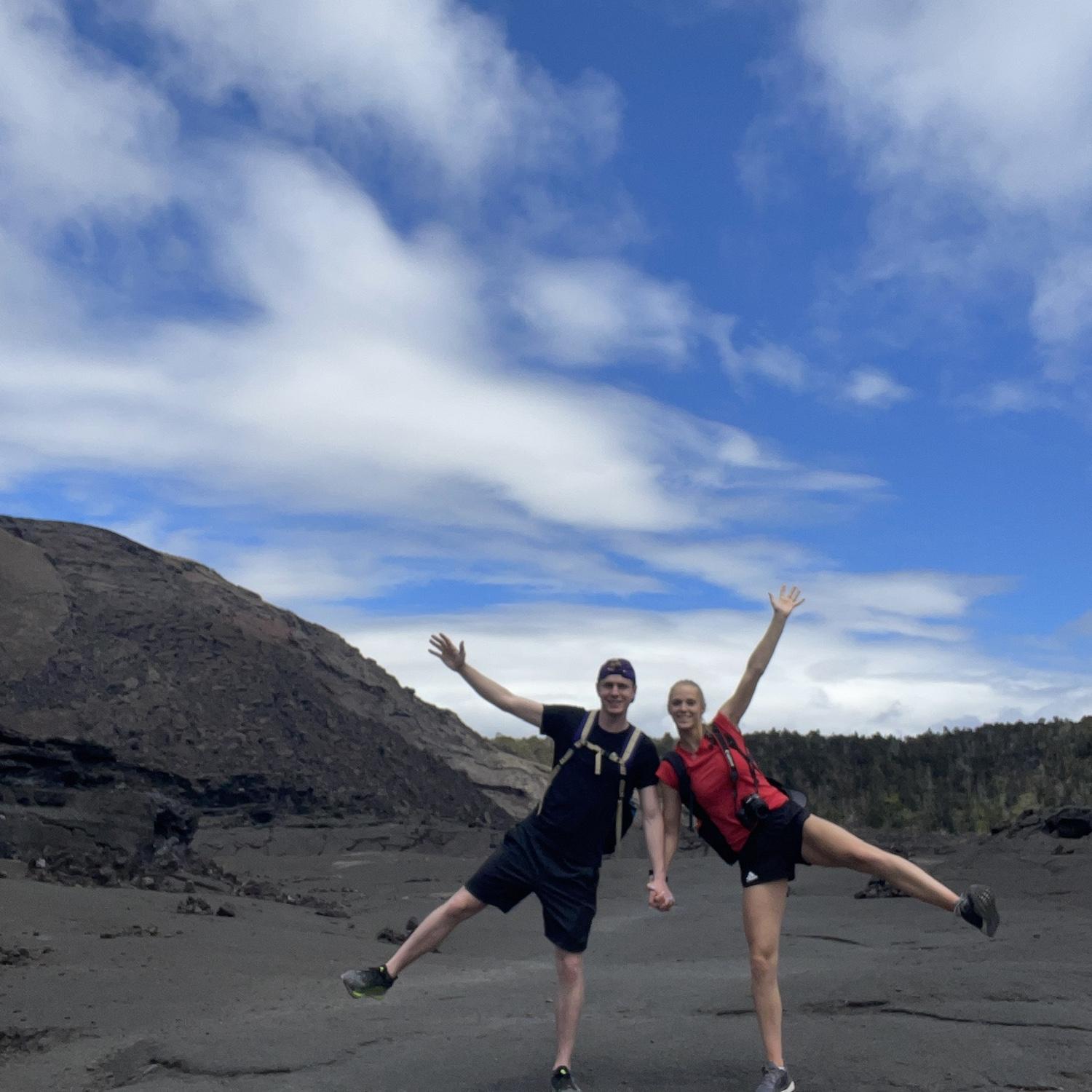 Volcanoes National Park on our first vacation together!