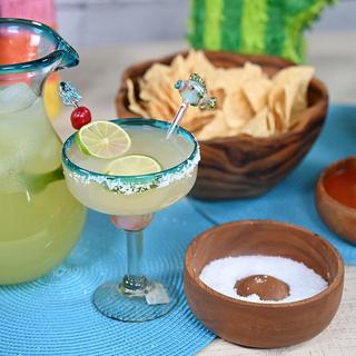 Recycled Artisan Margarita Glass, Set of 4