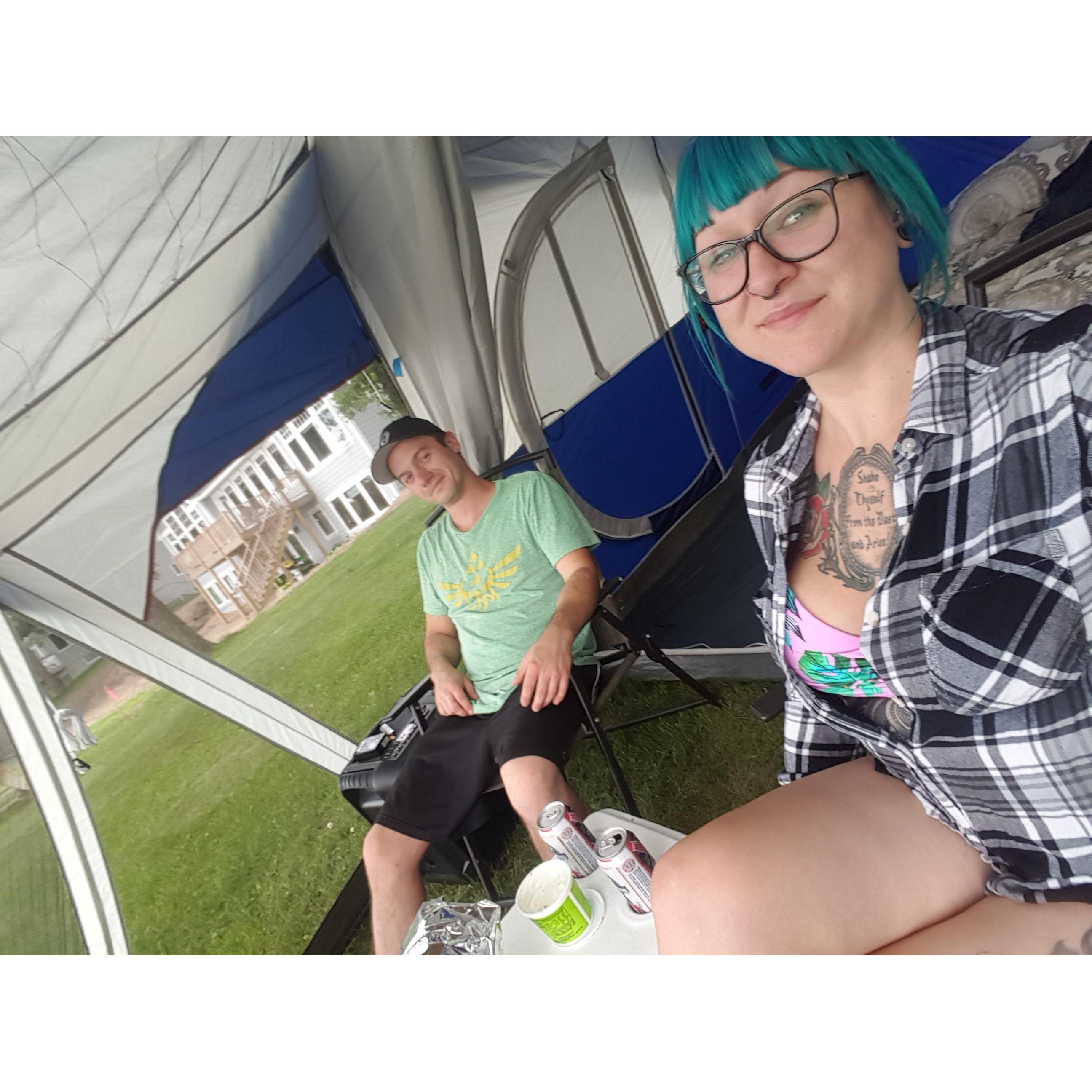 Relaxing at the cabin, July 2017