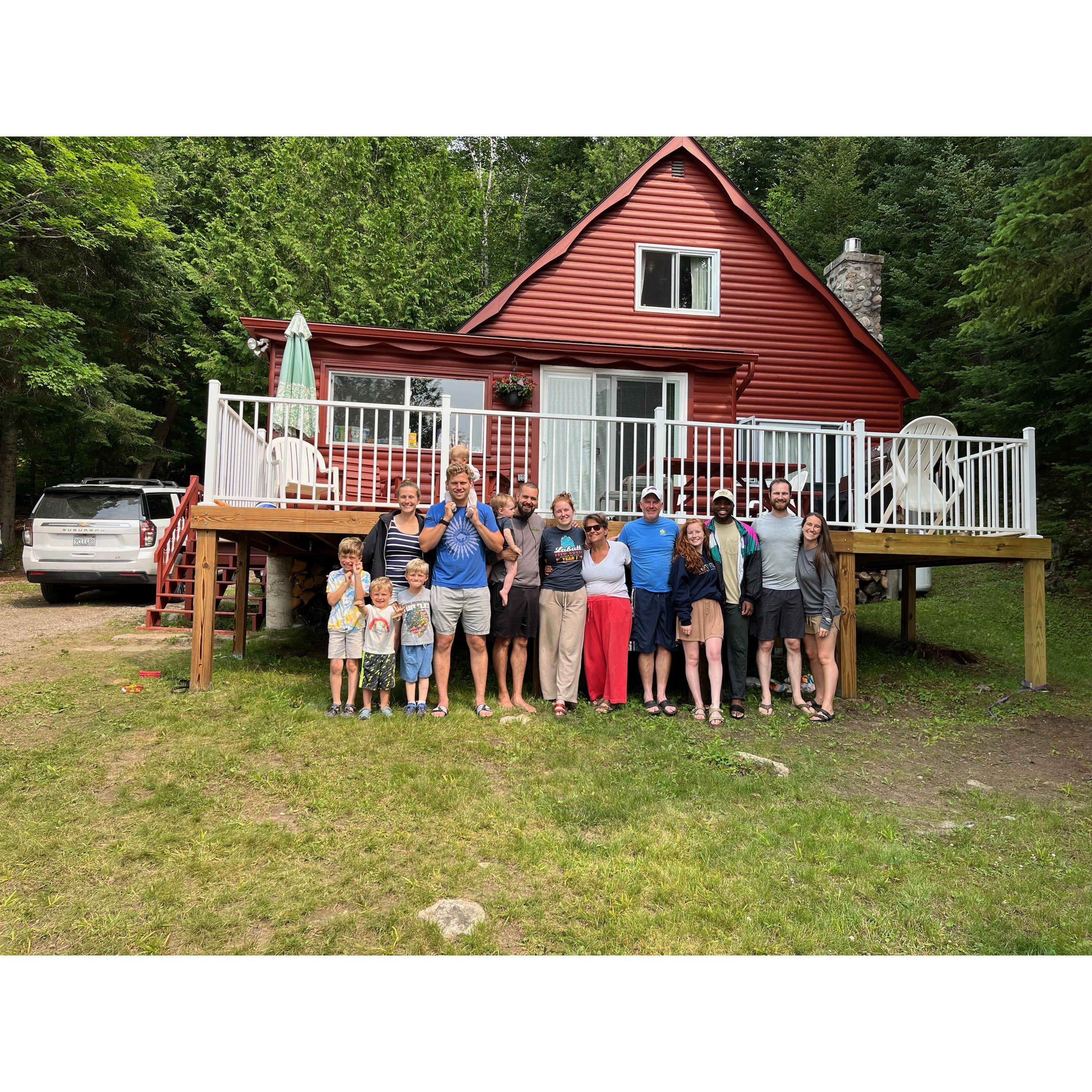 Camille's whole family at the cottage '23