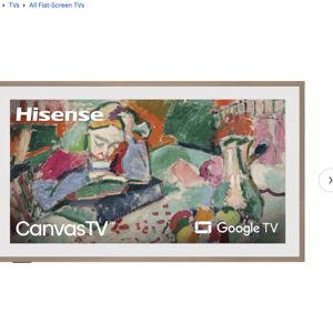 Hisense - 55" Class S7 Series CanvasTV 4K QLED TV with Hi-Matte Display and UltraSlim Wall Mount (2024)