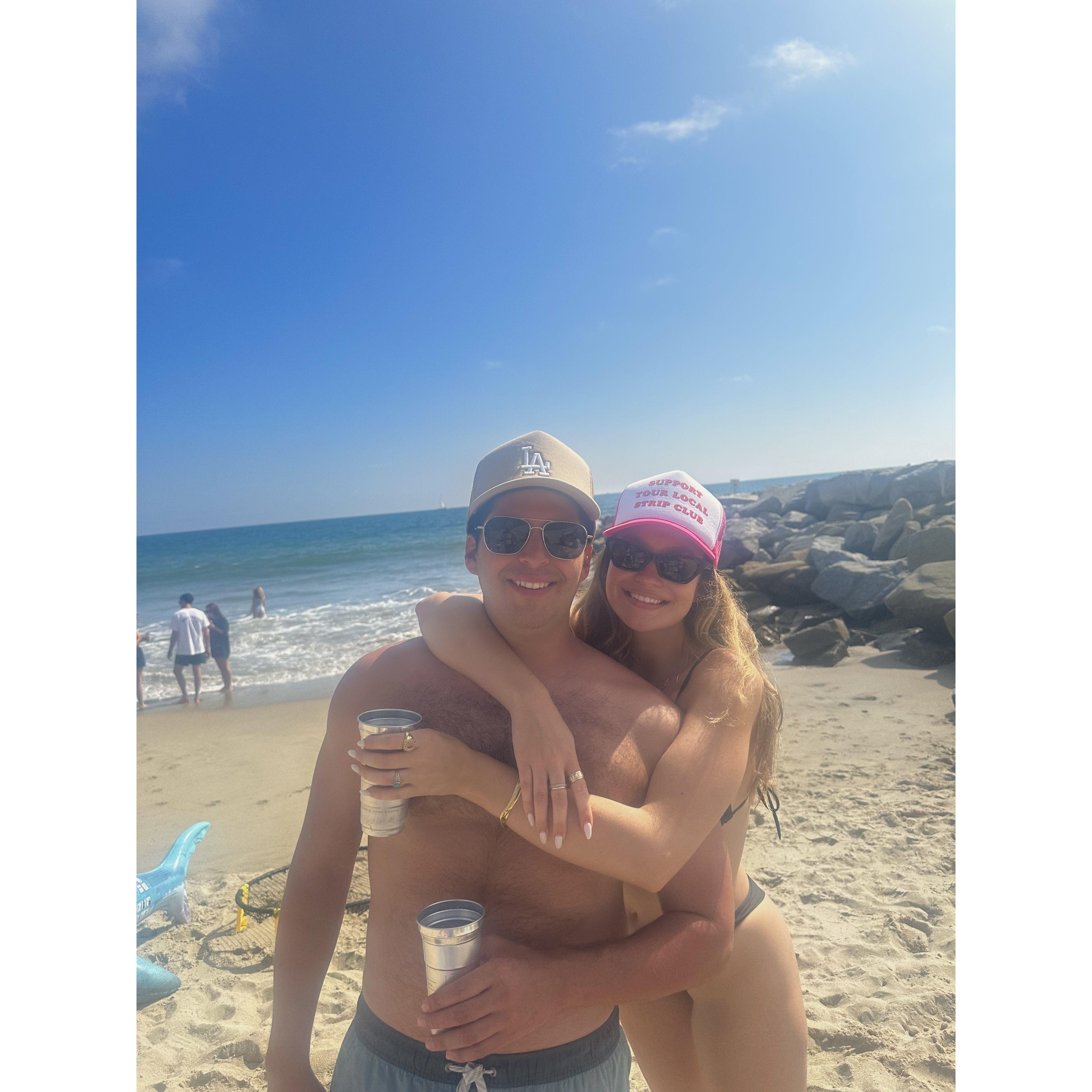 Gavin surprised Sopa with a birthday on the beach with all of her friends!