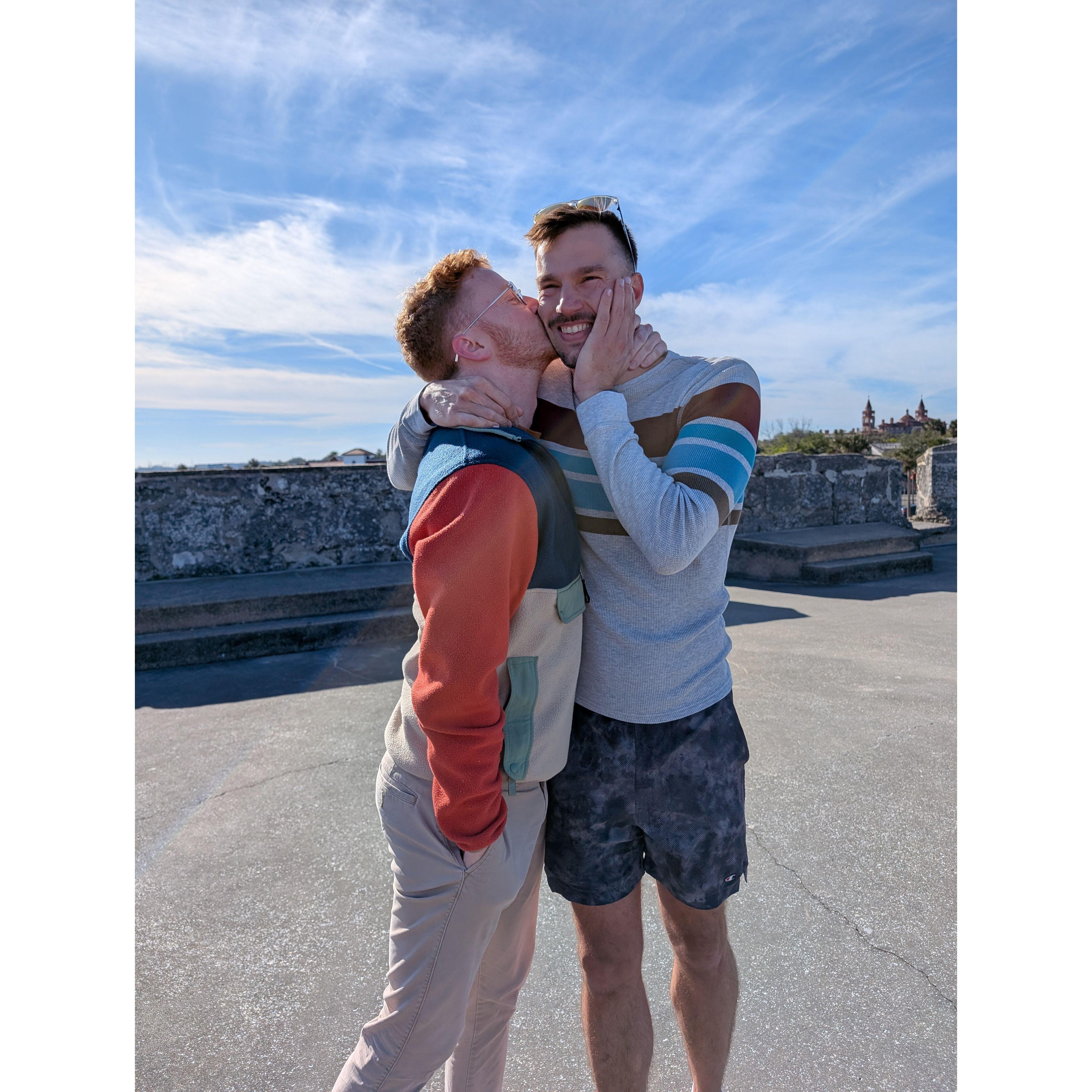 Right after Jared's surprise proposal to Pedro--he said yes!!
