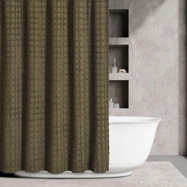 Olive Arlette Cotton Shower Curtain, 72"