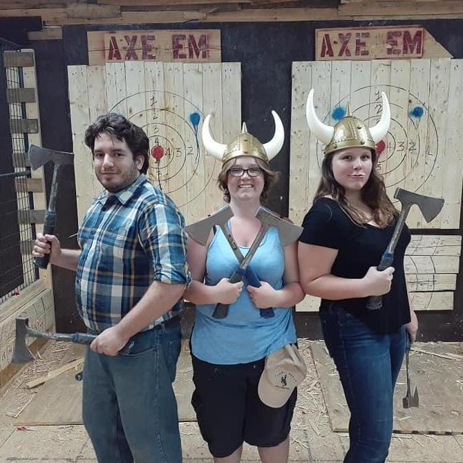 Fun with Axe throwing with friends!
