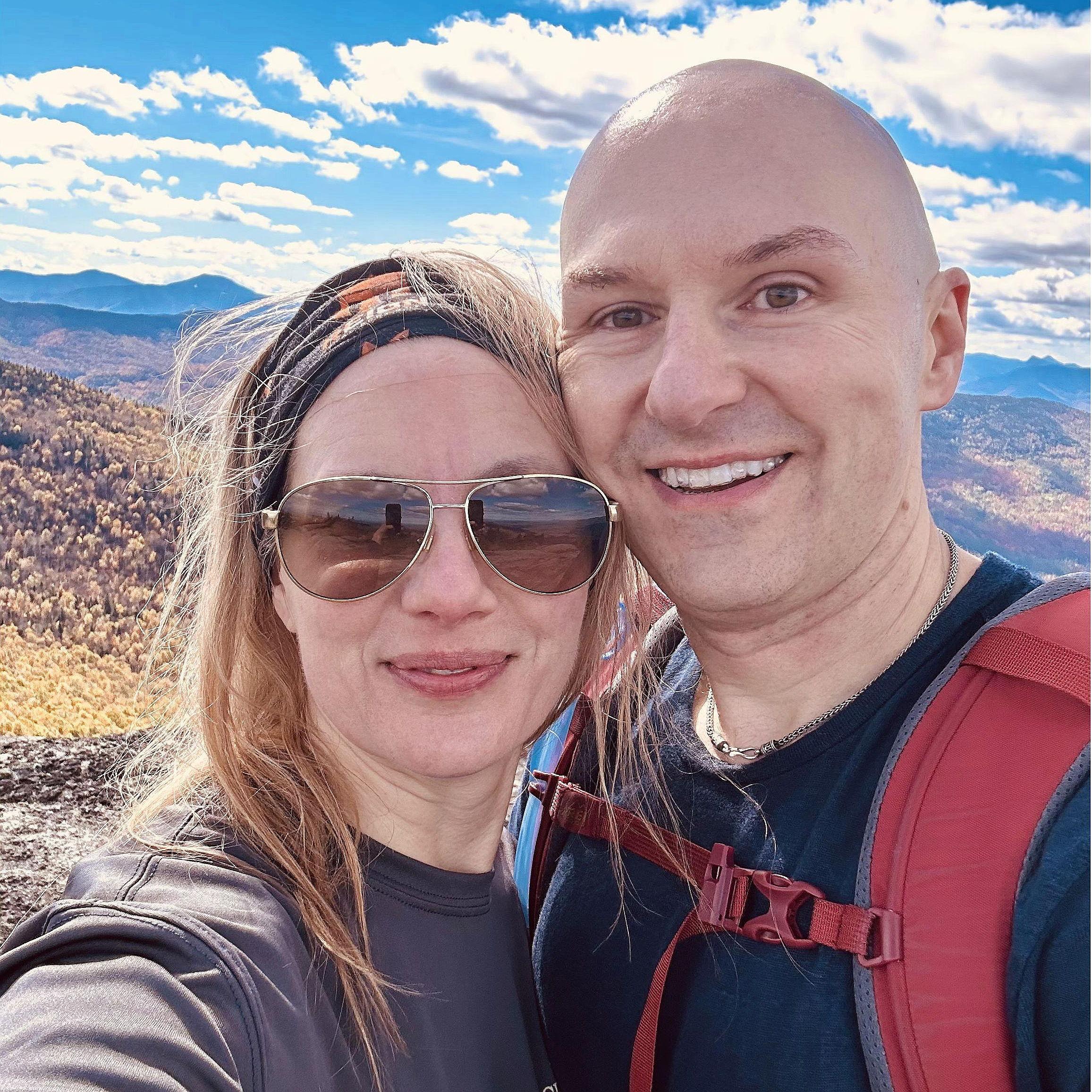 Took this right after Claire proposed to Jay at the peak of Jay Mountain in the Adirondacks..  He said yes!