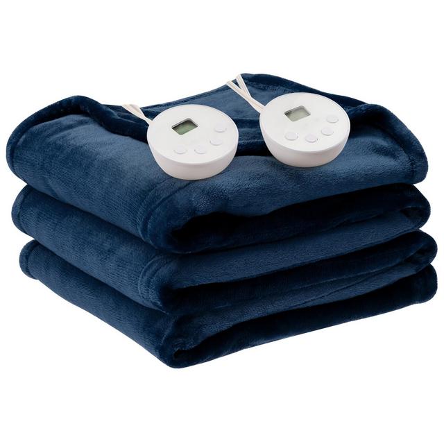 Tangkula 84"x90" Heated Blanket Queen Size Electric Heated Throw Blanket w/ Timer Blue