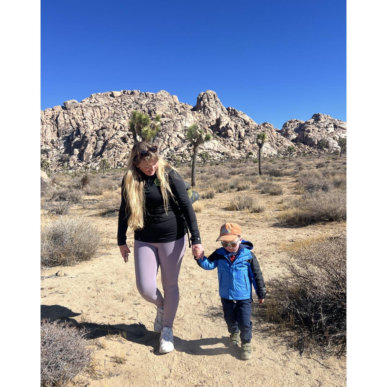 Fitz & Chlo exploring Joshua Tree