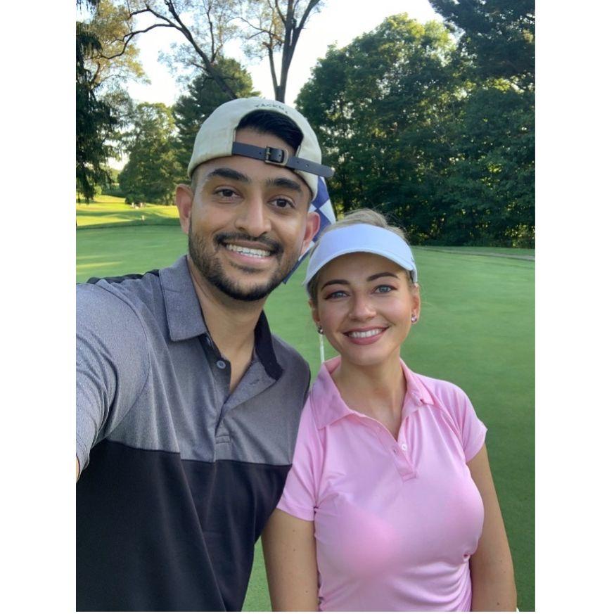 Yaryna & Vedang took up golf in the pandemic, which involved more swinging and less actual "hitting the ball”, but hey, they got some fresh air.