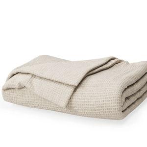 Organic Cotton Waffle Blankets Sand (King/Cal King)