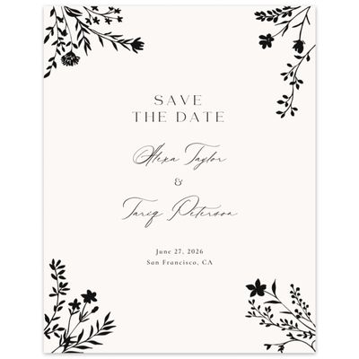 Beige Wedding Digital Save the Date - Hazel Portrait