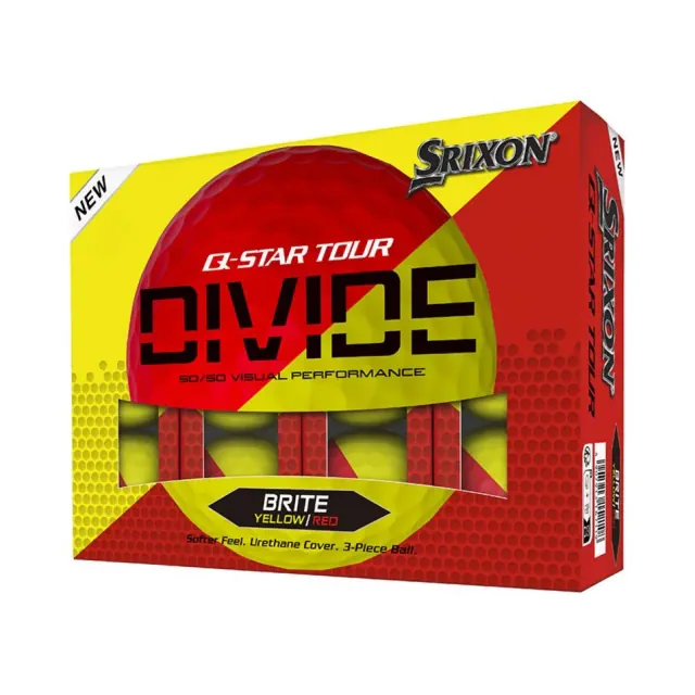 Dunlop Sports Group Q-Star Tour Divide 2 Golf Balls - Red