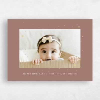 Chestnut, Brown Holiday Card - Niseko Landscape Foil