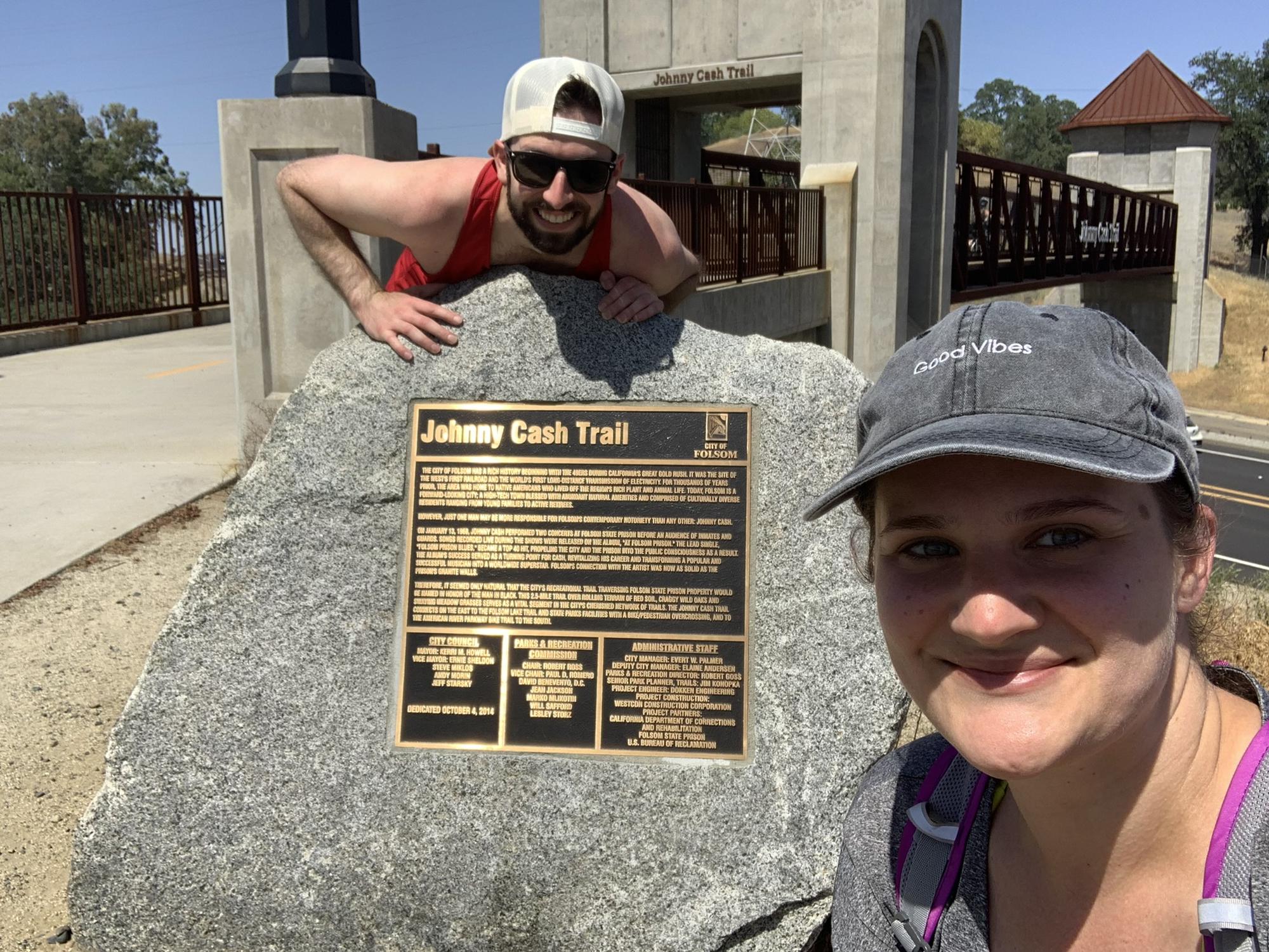 Riding bikes by Folsom prison. (Johnny Cash Trail)