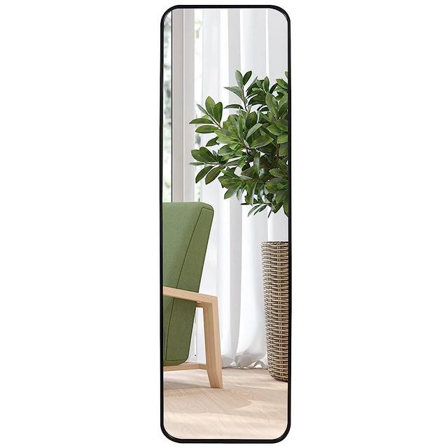 Giftgarden 47”x14” Black Full Length Mirror Aluminum Alloy Framed, Sleek Long Full-Body Metal Tall Mirror Wall Mounted or Hang Over The Door for Bedroom Bathroom Closet