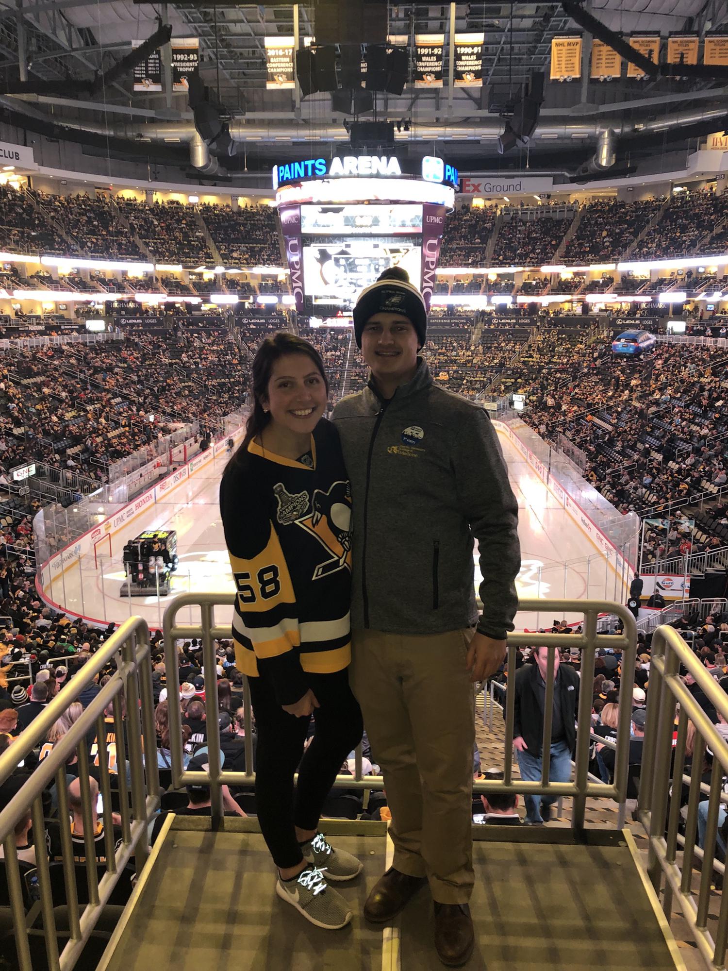 Greg quickly became Pittsburgh Penguins' newest fan. One of Alicia's favorite Pittsburgh events was to attend pens games especially during their back to back Stanley Cup wins!