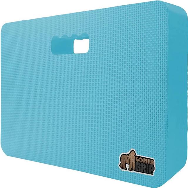 Gorilla Grip Extra Thick Water Resistant Comfortable Kneeling Pad, Provide Support for Knees, Durable Foam Cushion Knee Mat, for Gardening, Yoga, Mechanics, Baby Bath Time,17.5 x 11 x 1.5,Turquoise