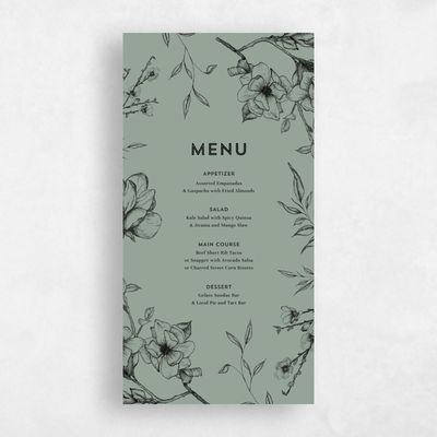 Sage, Green Wedding Menu - Birkenfeld