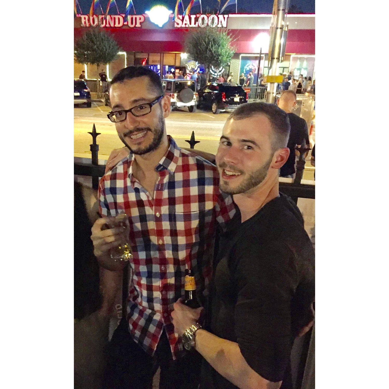 A few drinks across from where we first met.