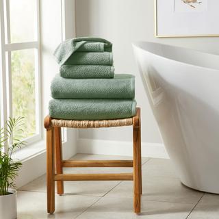 Acacia 6-Piece Cotton Textured Bath Towel Set