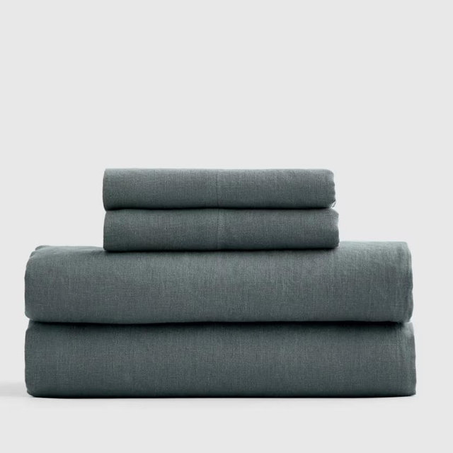 European Linen Sheet Set - King - Ocean