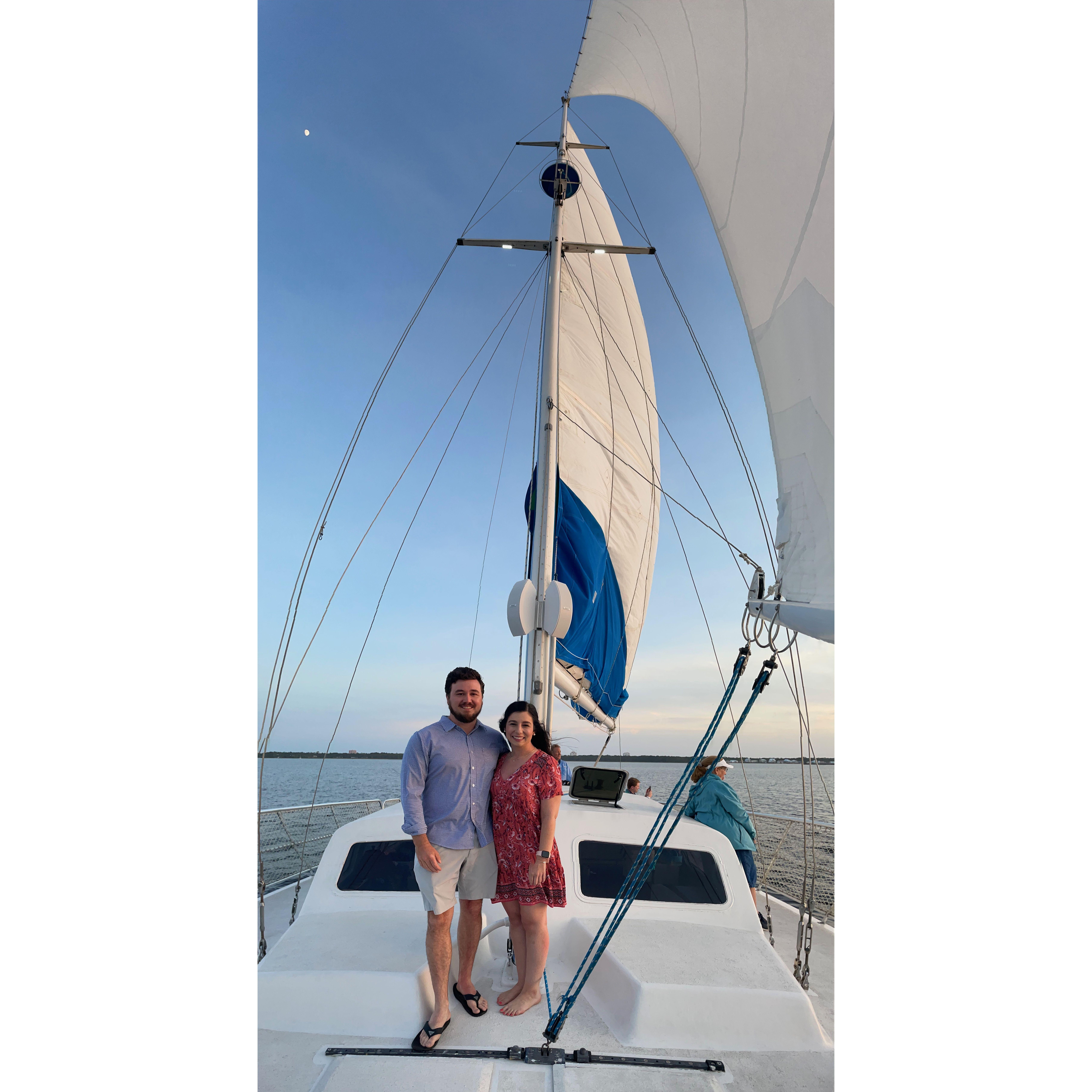 Rachel's 29th Birthday on a sunset sail boat ride!