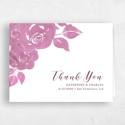 Berry, Purple Wedding Thank You - Clemson