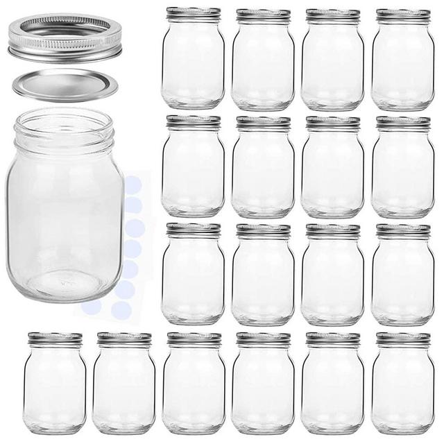 KAMOTA Mason Jars 10 oz With Regular Lids and Bands, Ideal for Jam, Honey,  Wedding Favors