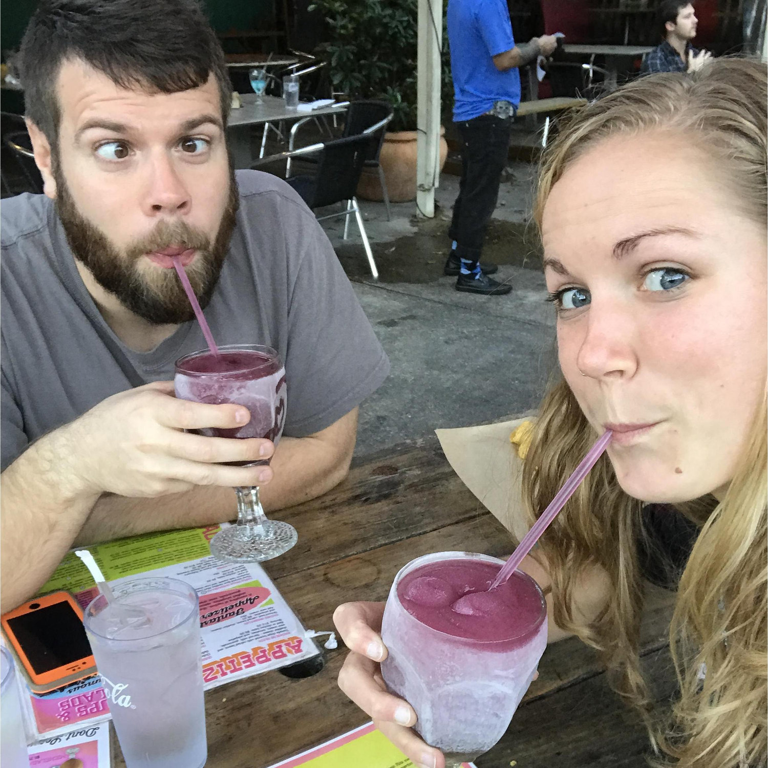 Baby A's famous purple margaritas in Austin, TX!