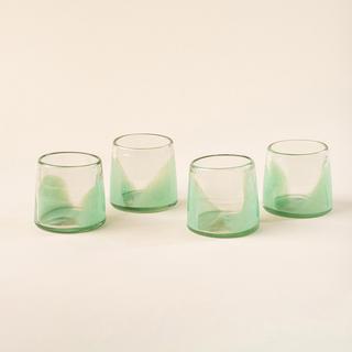 Colorband Glassware Rocks Glass, Set of 4